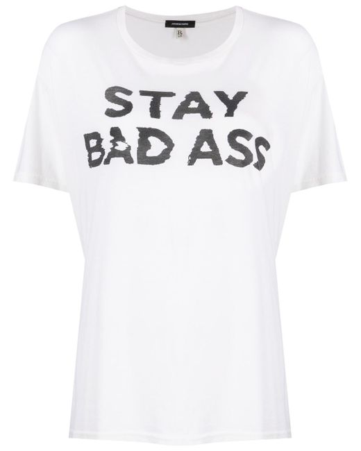 R13 slogan-print short-sleeve shirt