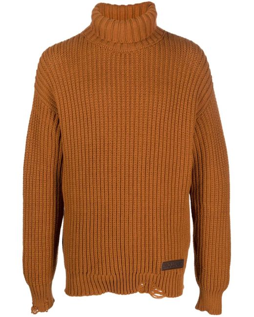 Dsquared2 double-collar ribbed jumper