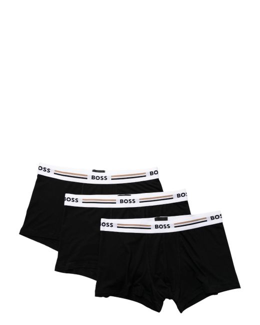 Boss logo-waistband boxers set of three
