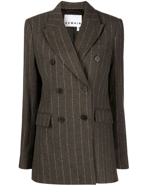 Remain double-breasted pinstripe blazer