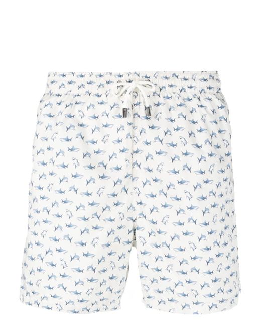 Canali shark-print swim shorts