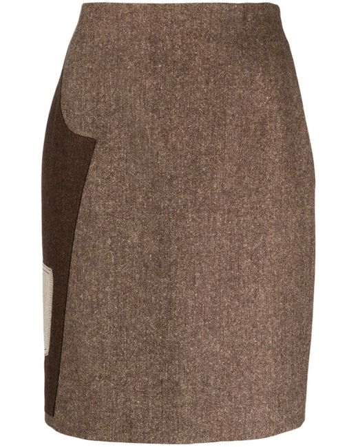Moschino contrasting-panel pencil skirt