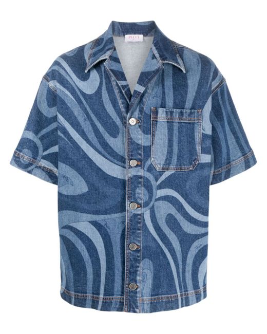 Pucci swirl-print short-sleeve shirt