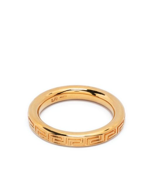 Versace Greca engraved ring
