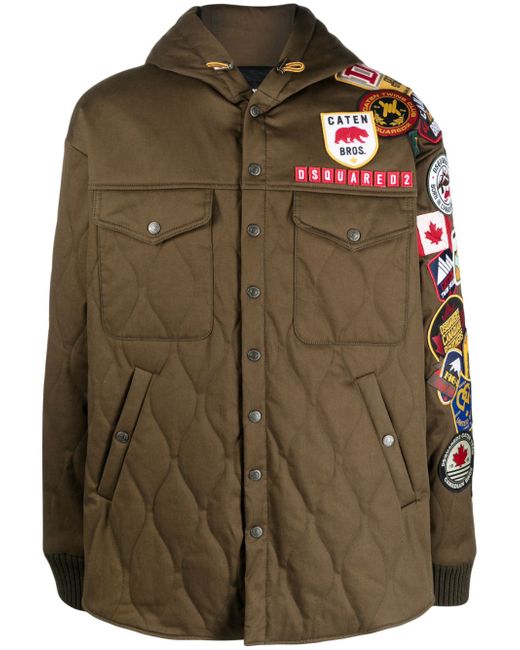 Dsquared2 patch-details hooded jacket