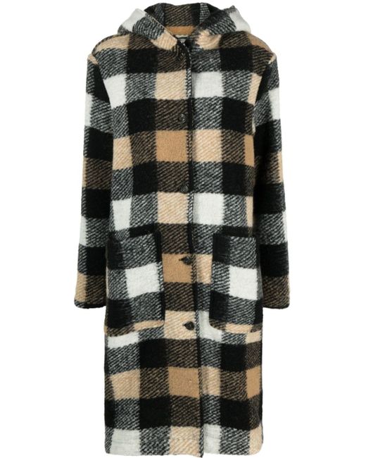 Woolrich checked single-breasted coat