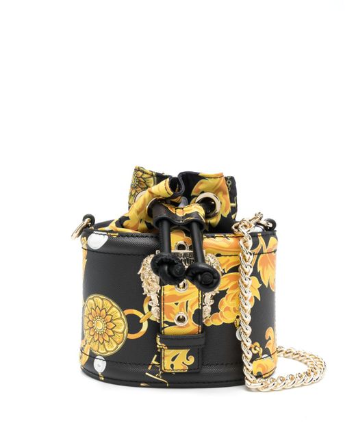 Versace Jeans Couture Chain Couture-print bucket bag