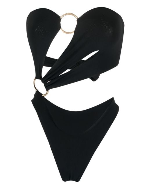 Louisa Ballou strapless asymmetrical swimsuit