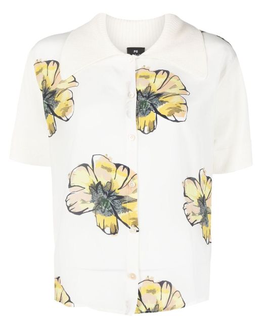 PS Paul Smith Anemone-print knitted top