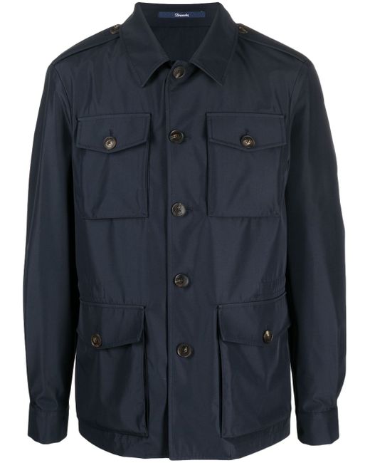 Drumohr spread-collar shirt jacket