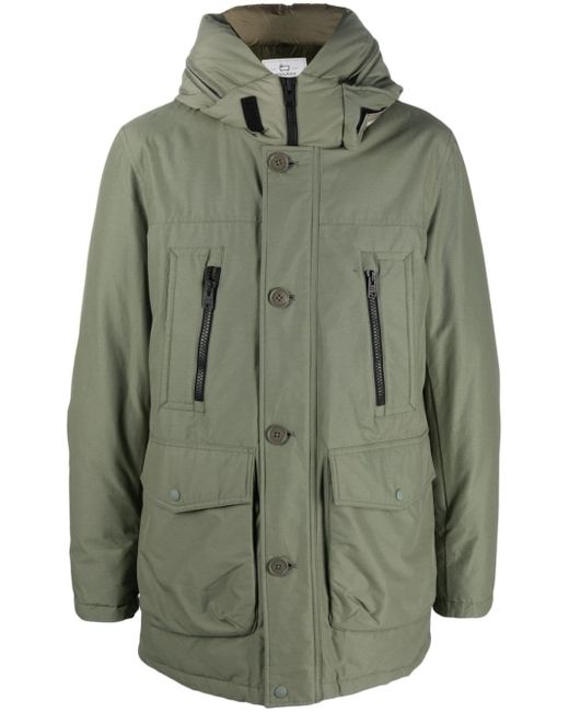 Woolrich feather down hooded coat