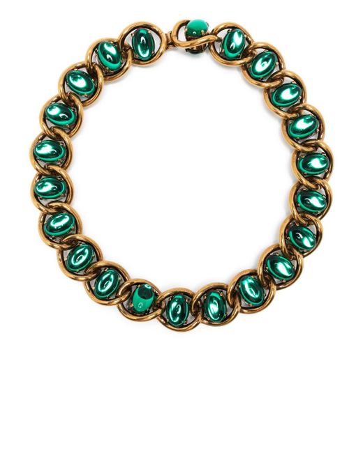 Marni cabochon-embellished chain necklace