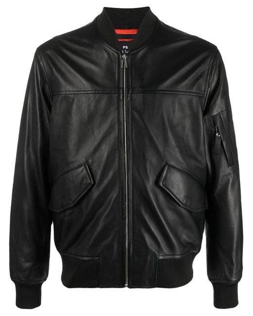 PS Paul Smith zip-fastening leather jacket