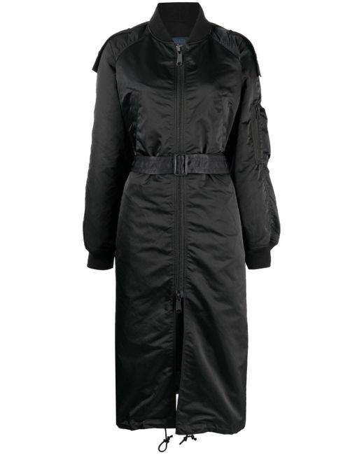 Yohji Yamamoto zipped belted oversized coat