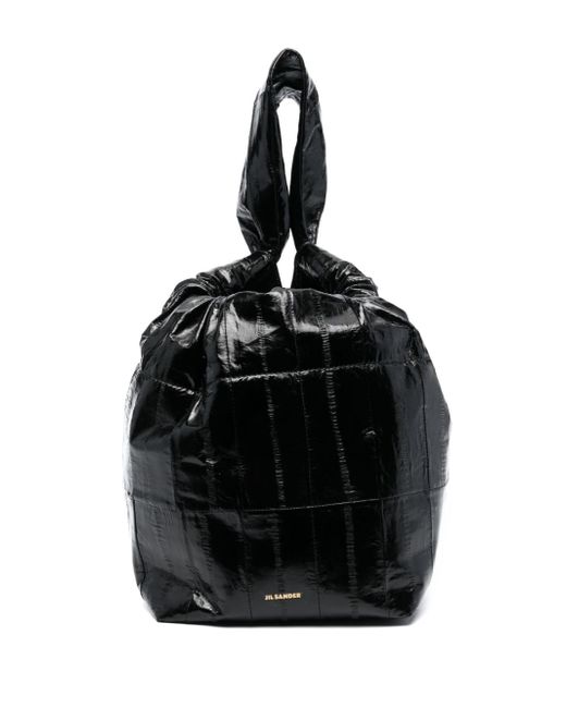 Jil Sander drawstring leather tote bag