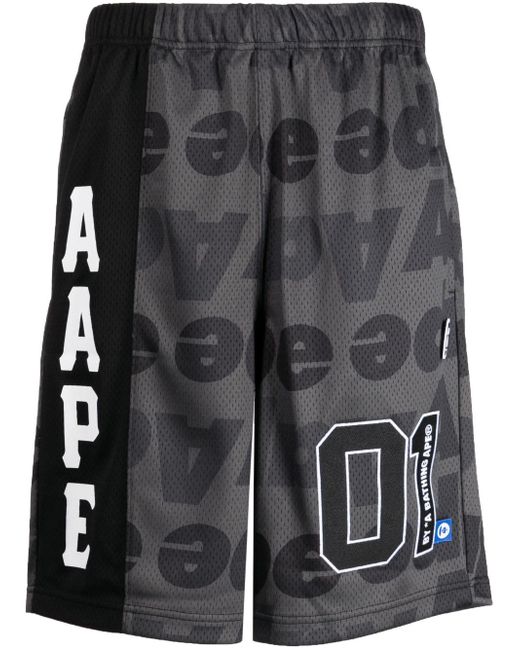 Aape By *A Bathing Ape® logo-print bermuda shorts