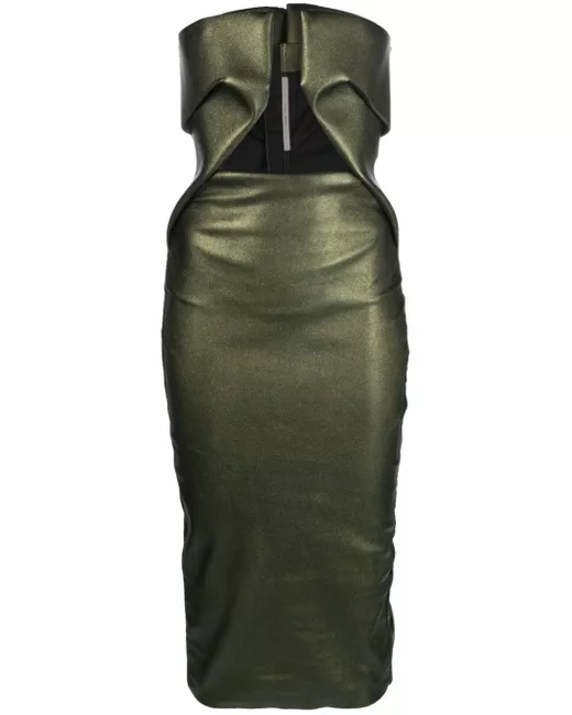 Rick Owens Prong metallic cut-out dress