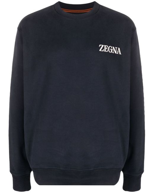 Z Zegna logo-print jersey-knit sweatshirt