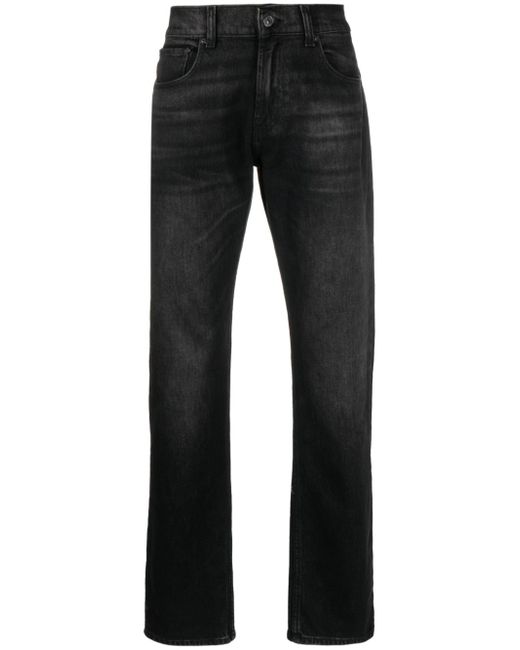 7 For All Mankind mid-rise tapered-leg jeans