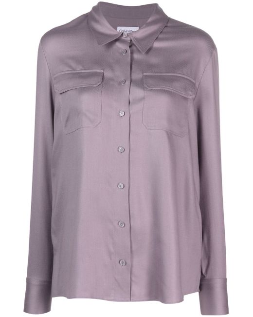 Calvin Klein flap-pocket button-up shirt