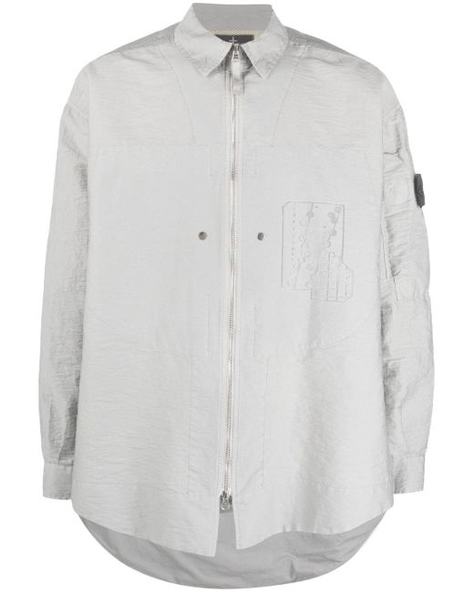 Stone Island Shadow Project Compass-patch shirt jacket