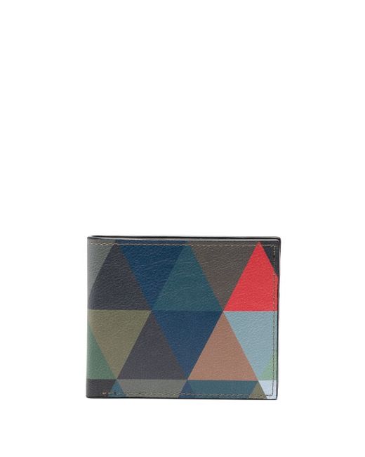Leathersmith of London geometric-pattern pebbled leather wallet