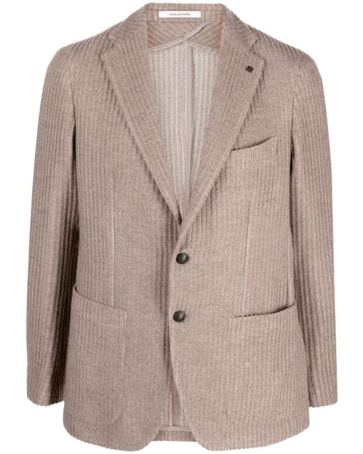 Tagliatore textured-finish notched-lapels buttoned blazer
