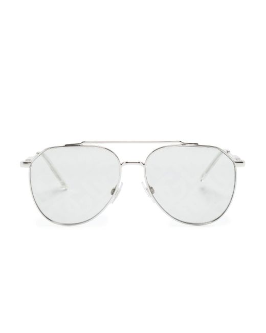 Dolce & Gabbana logo-print pilot-frame sunglasses