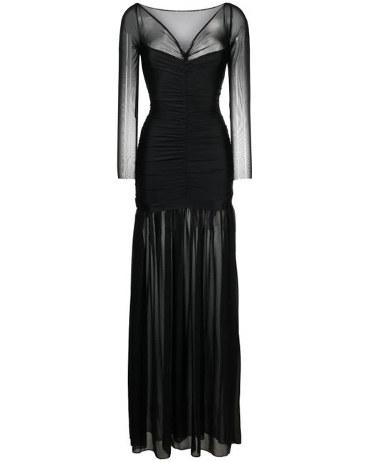 Atu Body Couture ruched tulle gown