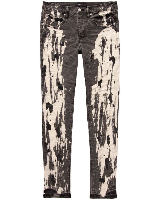 Purple Brand bleached low-rise skinny jeans