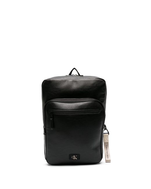 Calvin Klein Jeans logo-tag leather backpack