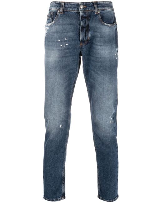 John Richmond Lou distressed-finish skinny jeans
