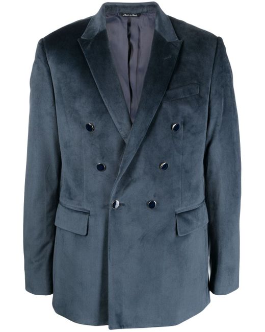 Reveres 1949 double-breasted velour blazer