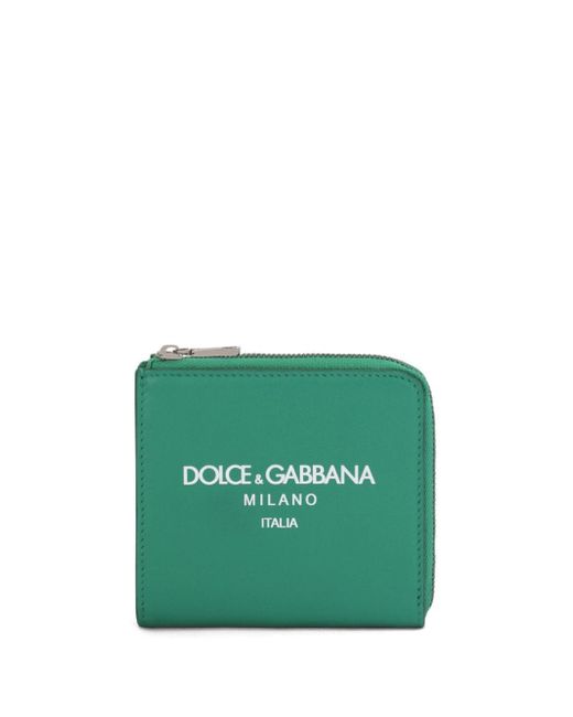 Dolce & Gabbana logo-print leather wallet