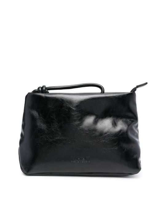 Msgm logo-debossed faux-leather clutch