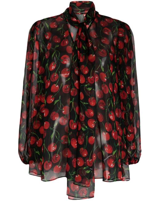 Dolce & Gabbana cherry-print blouse