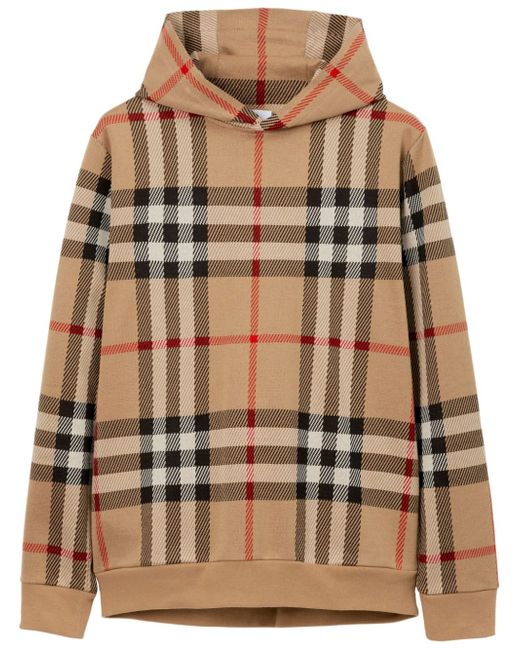 Burberry check-print jacquard hoodie