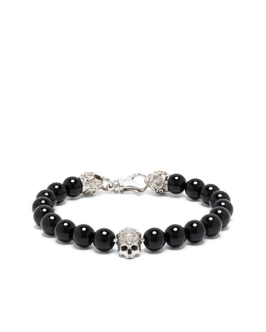 Emanuele Bicocchi skull-detail bead bracelet