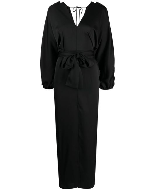 Cynthia Rowley Dolman ruffle-trim belted maxi dress