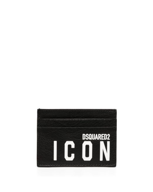 Dsquared2 Icon logo-print leather card holder