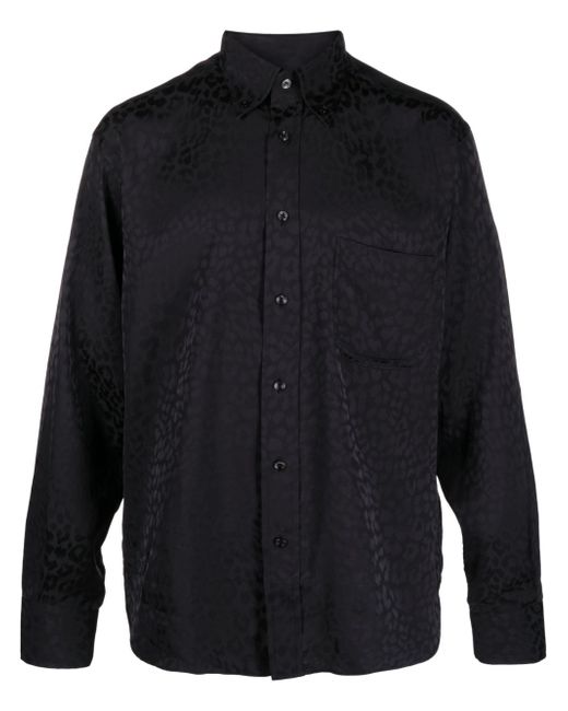Tom Ford leopard-print button-up shirt