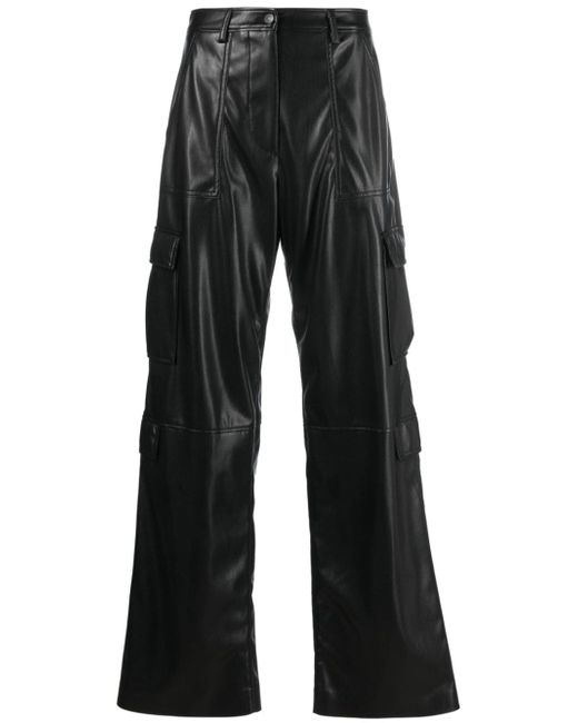Msgm faux-leather cargo trousers