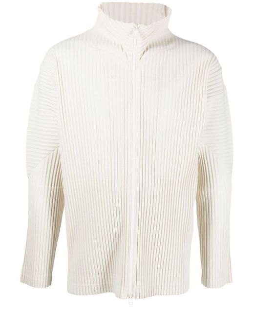 Homme Pliss Issey Miyake pleated zip-up cardigan