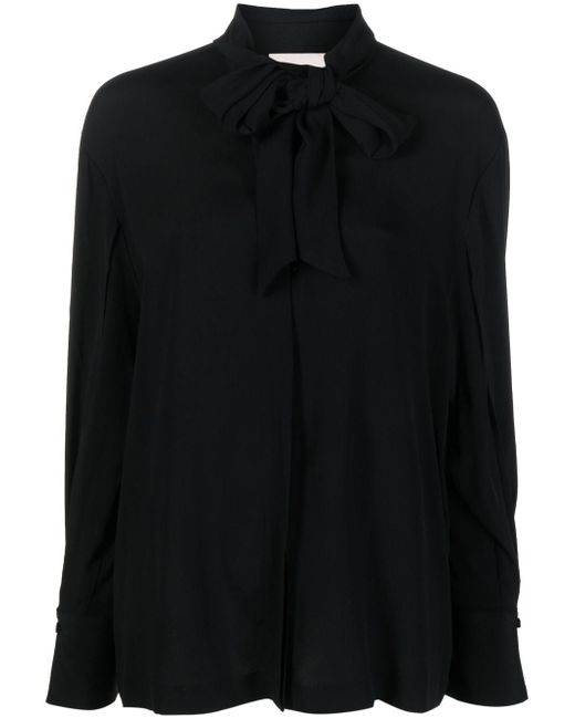 Semicouture bow-detailing cut-out shirt