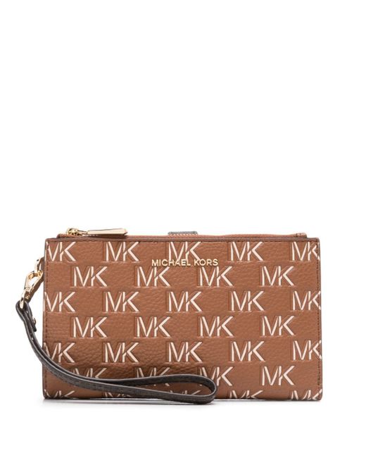 Michael Michael Kors logo-print leather wallet