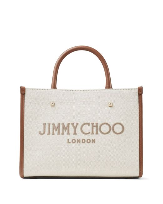 Jimmy Choo small Avenue canvas tote bag