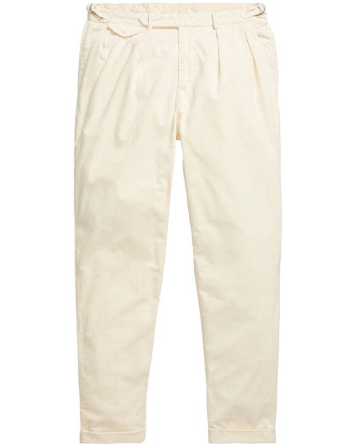 Polo Ralph Lauren mid-rise cotton-blend tapered trousers