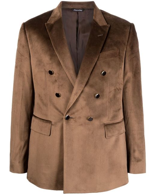 Reveres 1949 double-breasted velour blazer