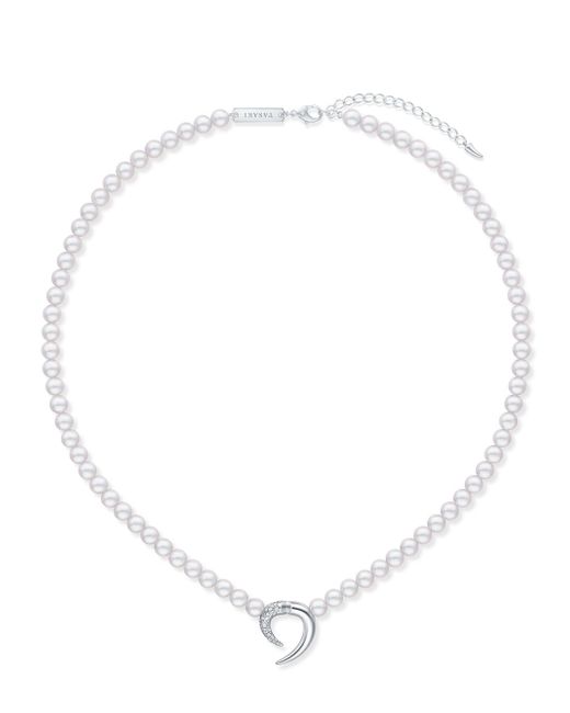 Tasaki 18kt white gold Collection Line Danger Horn pearl necklace
