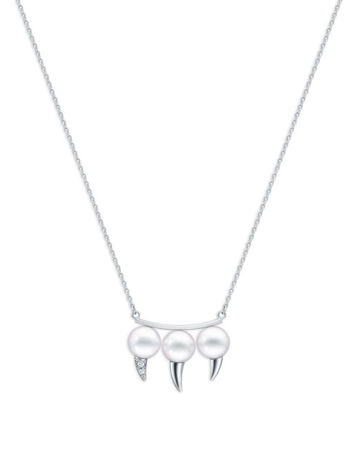 Tasaki 18kt white gold Collection Line Fang pearl necklace